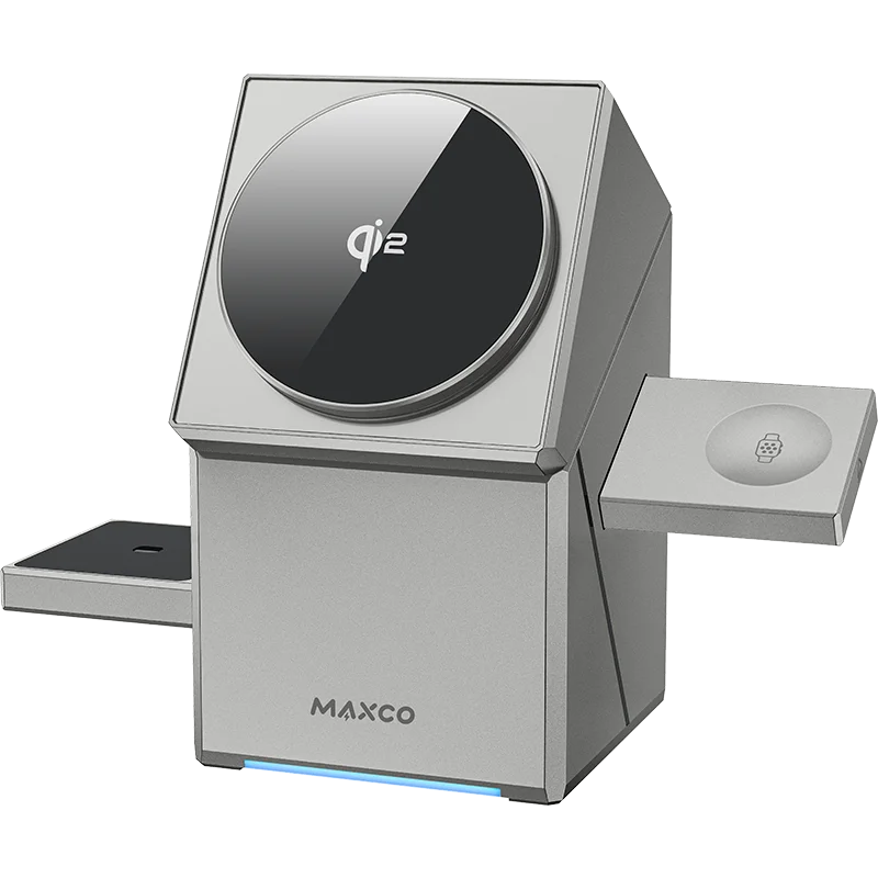 Revolutionary Qi2 3-in-1 Wireless Charger: Auto-Rotating Magic Cube Dock for Effortless Fast Charging of iPhone 16/15/14 Pro Max, AirPods, and Apple Watch