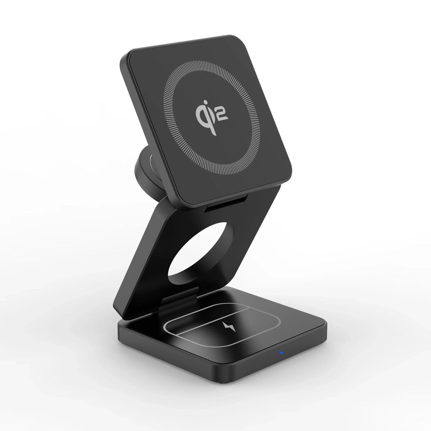 Experience Ultimate Convenience with the Qi2 3-in-1 15W Magnetic Wireless Charger for iPhone 16/15/14/13, Apple Watch, and AirPods - Fast Charging and Folding Design!