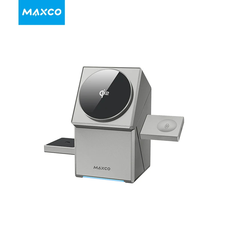 Revolutionary Qi2 3-in-1 Wireless Charger: Auto-Rotating Magic Cube Dock for Effortless Fast Charging of iPhone 16/15/14 Pro Max, AirPods, and Apple Watch