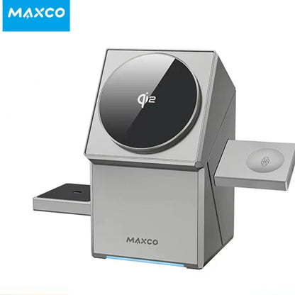 Revolutionary Qi2 3-in-1 Wireless Charger: Auto-Rotating Magic Cube Dock for Effortless Fast Charging of iPhone 16/15/14 Pro Max, AirPods, and Apple Watch