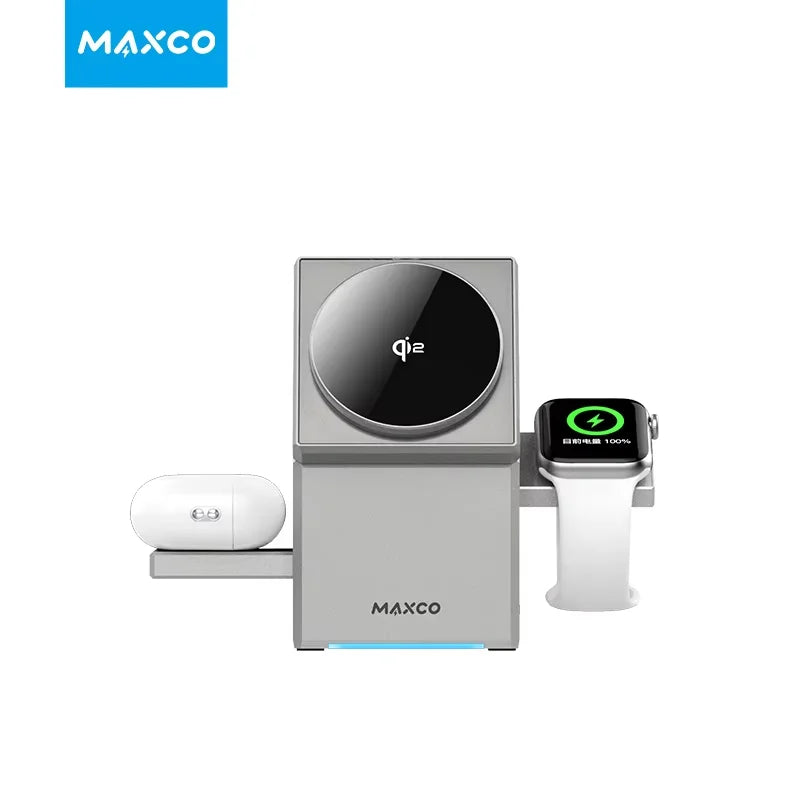 Revolutionary Qi2 3-in-1 Wireless Charger: Auto-Rotating Magic Cube Dock for Effortless Fast Charging of iPhone 16/15/14 Pro Max, AirPods, and Apple Watch