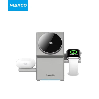 Revolutionary Qi2 3-in-1 Wireless Charger: Auto-Rotating Magic Cube Dock for Effortless Fast Charging of iPhone 16/15/14 Pro Max, AirPods, and Apple Watch