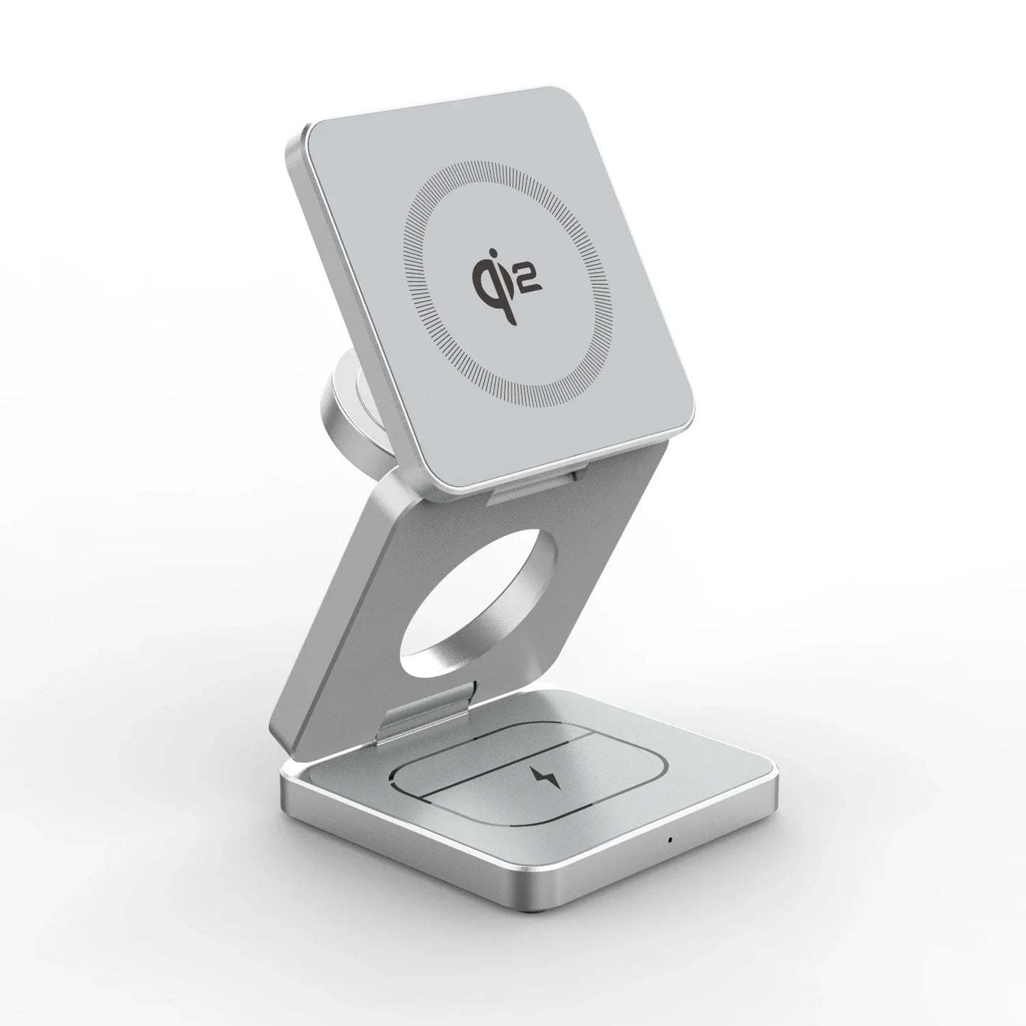 Experience Ultimate Convenience with the Qi2 3-in-1 15W Magnetic Wireless Charger for iPhone 16/15/14/13, Apple Watch, and AirPods - Fast Charging and Folding Design!