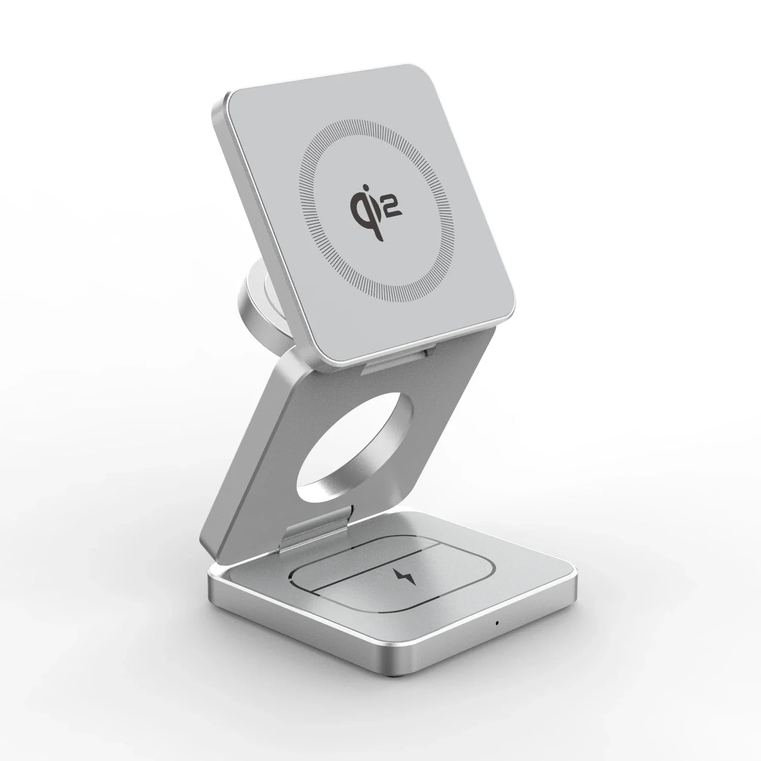 Experience Ultimate Convenience with the Qi2 3-in-1 15W Magnetic Wireless Charger for iPhone 16/15/14/13, Apple Watch, and AirPods - Fast Charging and Folding Design!