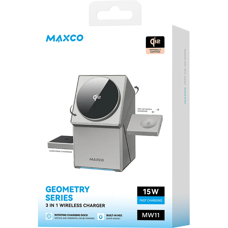Revolutionary Qi2 3-in-1 Wireless Charger: Auto-Rotating Magic Cube Dock for Effortless Fast Charging of iPhone 16/15/14 Pro Max, AirPods, and Apple Watch