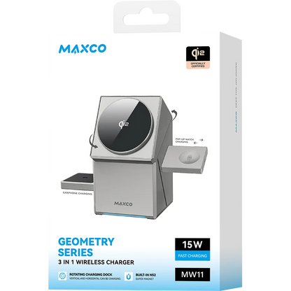 Revolutionary Qi2 3-in-1 Wireless Charger: Auto-Rotating Magic Cube Dock for Effortless Fast Charging of iPhone 16/15/14 Pro Max, AirPods, and Apple Watch